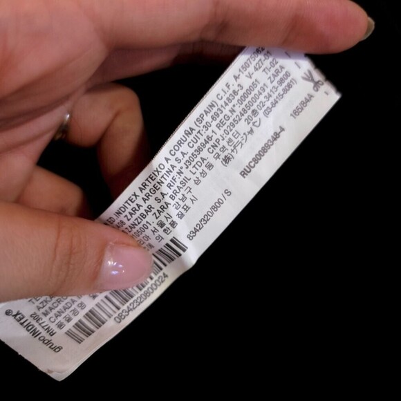 NEW Zara Tiered Button Front Babydoll Mini with Lantern Sleeves in Black Small - Picture 11 of 12